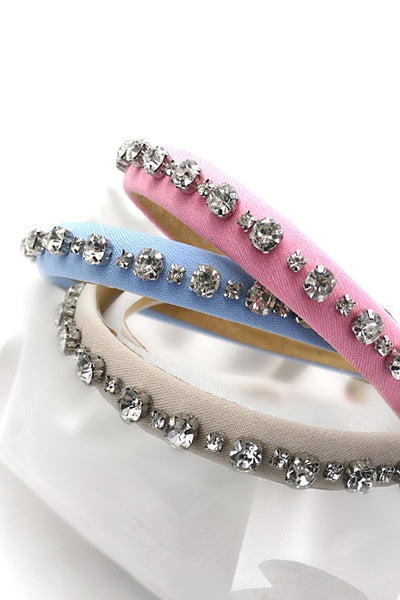 RHINESTONE EMBELLISHED PUFFED HEADBAND | 40HB118