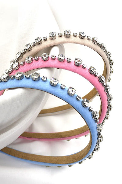 RHINESTONE EMBELLISHED PUFFED HEADBAND | 40HB118