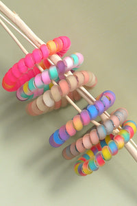 SPIRAL COIL COLORED HAIR TIES 6 COLOR ASSORTED | 40PT308