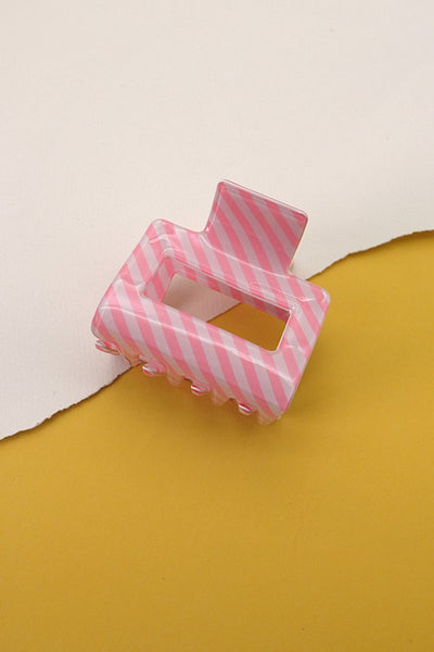 RESIN STRIPE HAIR CLAW CLIPS | 40H565