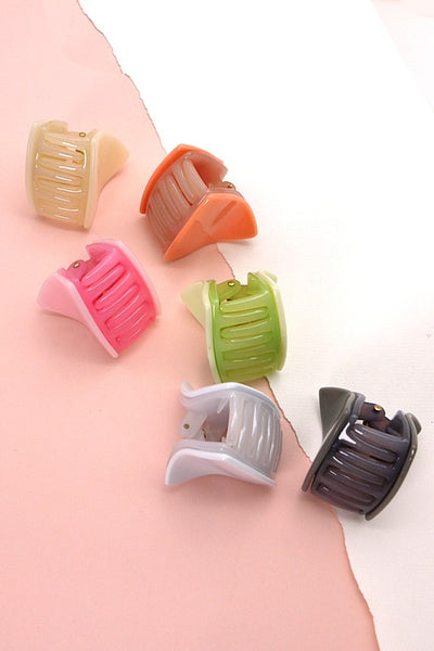 TRIANGLE CELLULOSE HAIR CLAW SET OF 6 | 40H512