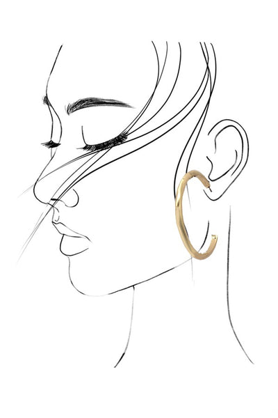 DAINTY PEARL ON HOOP EARRINGS | 31E23499