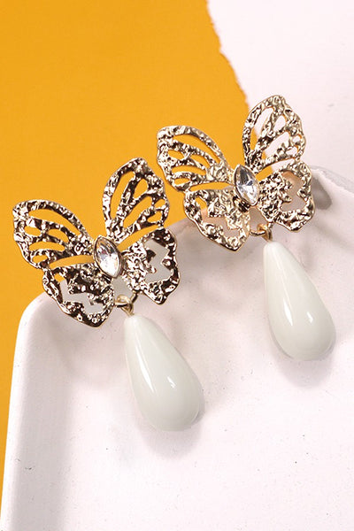 BUTTERFLY  TEARDROP EARRINGS | 80E276