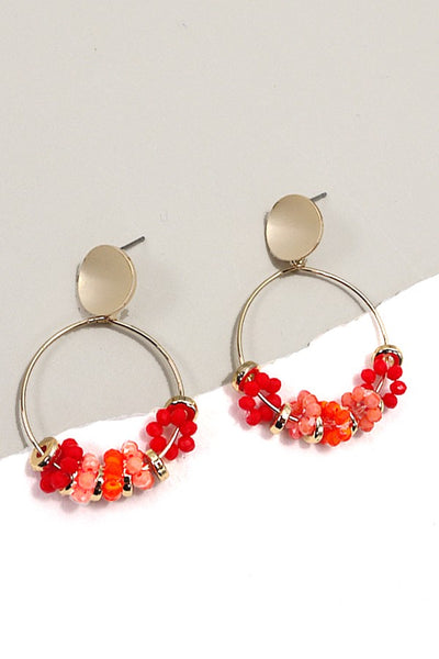 TEARDROP GLASS BEAD DROP EARRINGS | 10E3011861