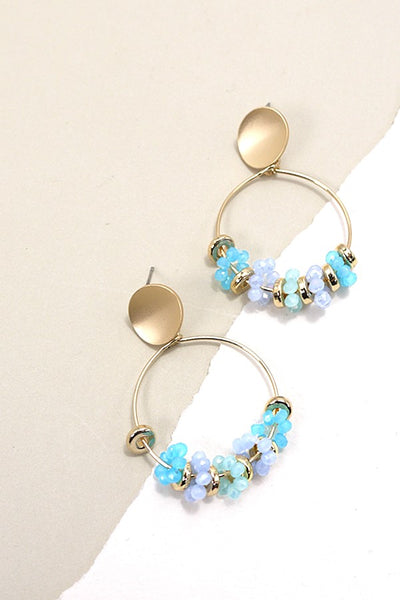 TEARDROP GLASS BEAD DROP EARRINGS | 10E3011861