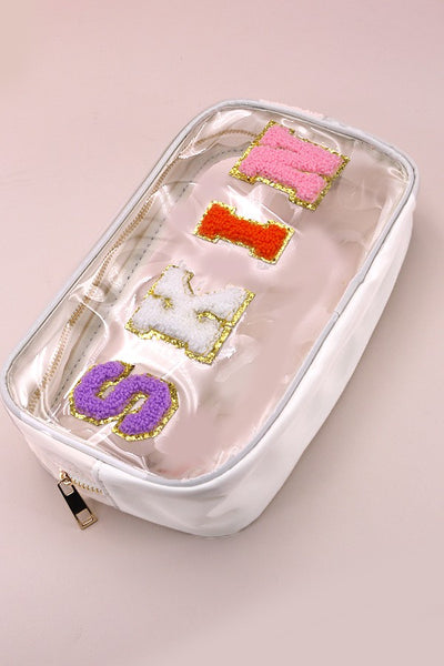 LARGE CLEAR STUFF TRAVEL MAKEUP POUCH | 40P509