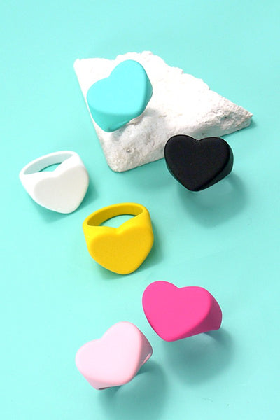 MATTE HEART RING | 10R3022402