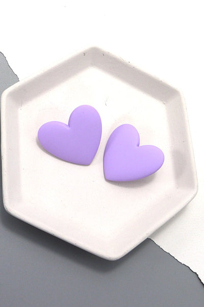 OMBRE HEART MATTE STUD EARRINGS | 10E3022311