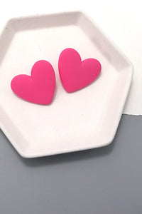 OMBRE HEART MATTE STUD EARRINGS | 10E3022311