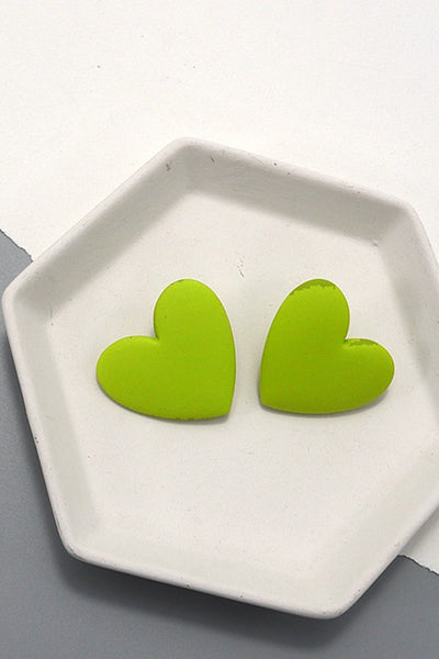 OMBRE HEART MATTE STUD EARRINGS | 10E3022311