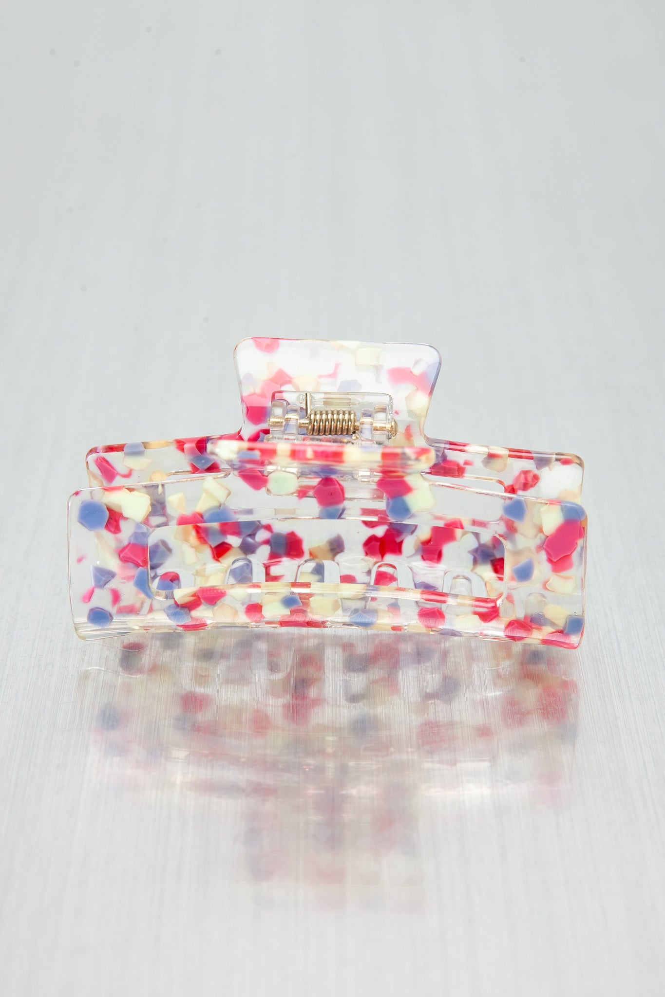 RECTANGLE COLORFUL CELLULOSE HAIR CLAW CLIP | 40H579