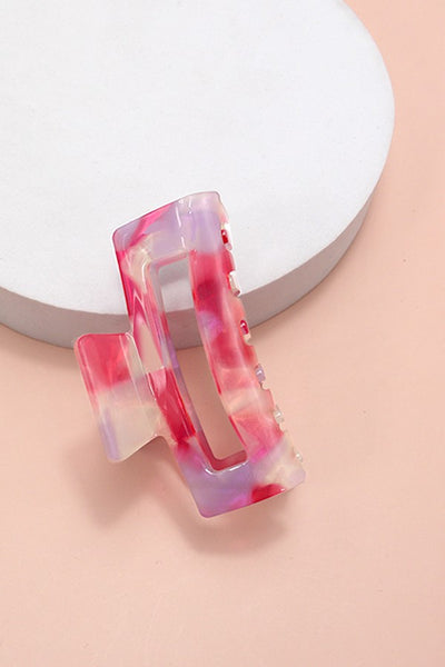 RECTANGLE COLORFUL CELLULOSE HAIR CLAW CLIP | 40H579