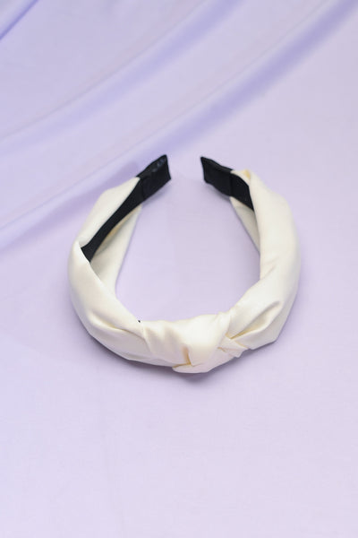 WIDE KNOTTED SATIN HEADBAND |  40HB121