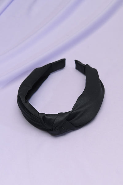 WIDE KNOTTED SATIN HEADBAND |  40HB121