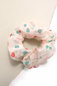 CHIFFON POLKA DOT DESIGN SCRUNCHIES | 40S710