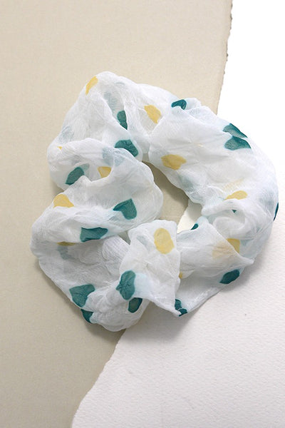 CHIFFON POLKA DOT DESIGN SCRUNCHIES | 40S710