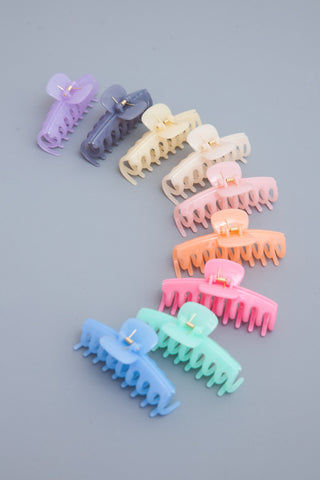 JUMBO SEMI GLOSSY  HAIR CLAW CLIPS | 40H582