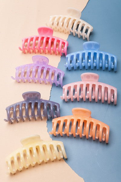 JUMBO SEMI GLOSSY  HAIR CLAW CLIPS | 40H582