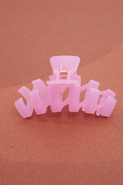 JUMBO GLOSSY WAIVY HAIR CLAW CLIPS | 40H584