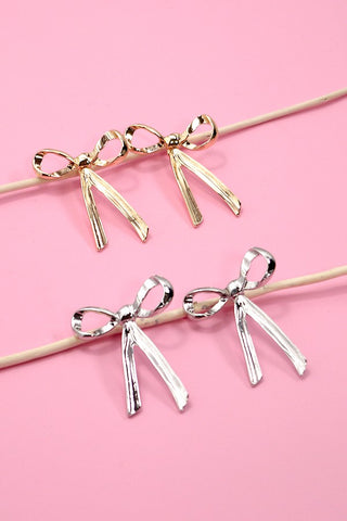 BOW MOVABLE STUD EARRINGS | 31E03579