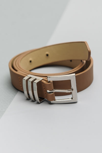 SQUARE BUCKLE LEATHER BELTS | 40BT616