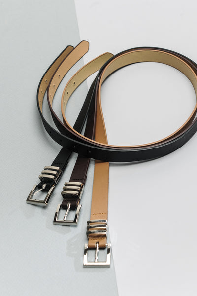 SQUARE BUCKLE LEATHER BELTS | 40BT616