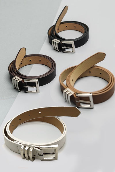 SQUARE BUCKLE LEATHER BELTS | 40BT616