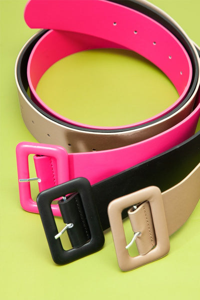 FASHION SQUARE BUCKLE LEATHER BELT  | 40BT622