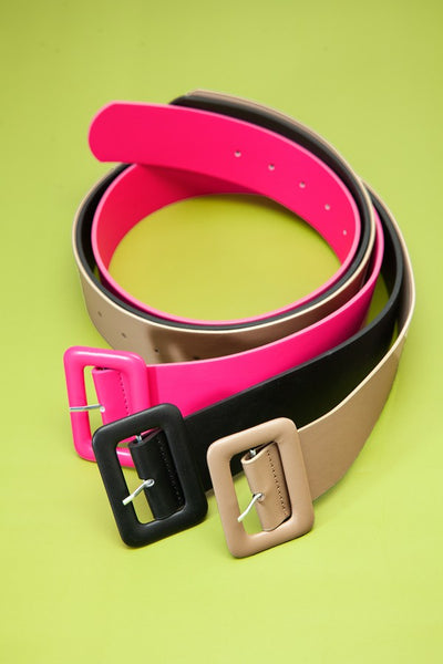 FASHION SQUARE BUCKLE LEATHER BELT  | 40BT622