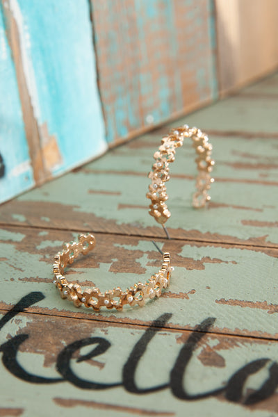 FLOWERED PEARL STUD HOOP EARRINGS | 31E23695