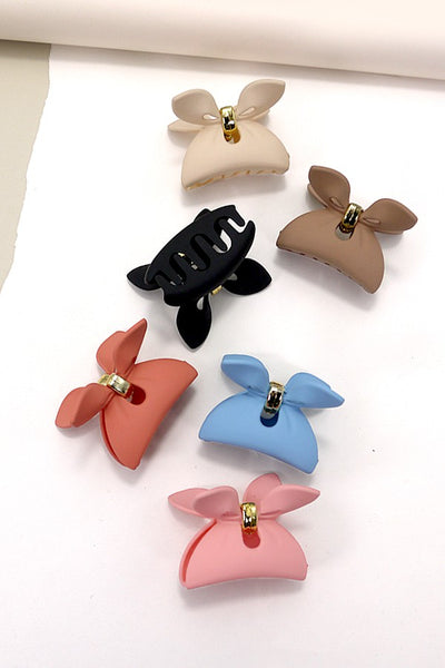 MATTE BOW HAIR CLAW CLIPS | 40H590