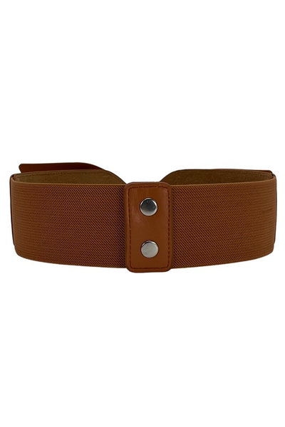 LEATHER BOW BUCKLE ELASTIC BAND WAIST BELT | 40BT623