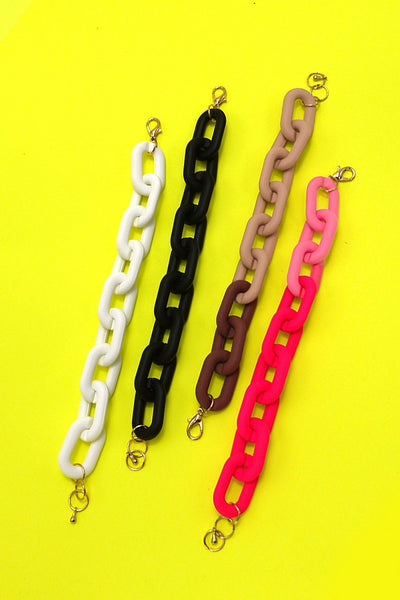 MATTE TWO TONED CHAINED BRACELET | 40B104