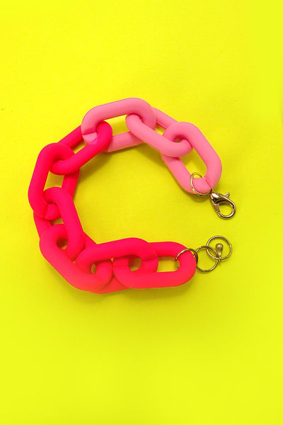 MATTE TWO TONED CHAINED BRACELET | 40B104