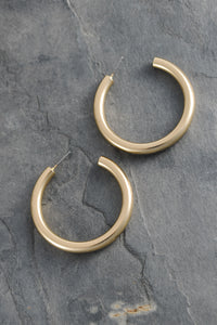 CLASSIC CHUNKY HOOP EARRINGS 1.75 INCH | 10E3032446