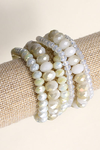 GLASS BEADED STRETCH BRACELET SET | 51B3032706