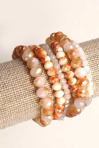 GLASS BEADED STRETCH BRACELET SET | 51B3032706