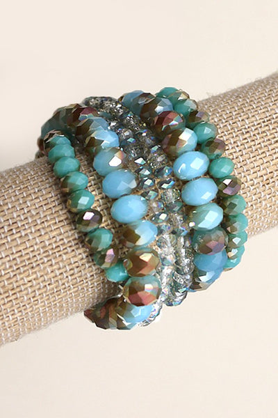 GLASS BEADED STRETCH BRACELET SET | 51B3032706