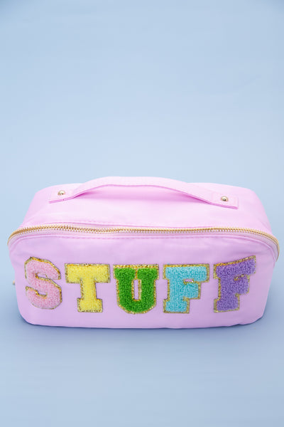 LARGE STUFF OPEN FLAT MAKEUP BAG TRAVEL POUCH | 40P505