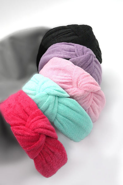 SPA SPONGE TERRY TOWEL KNOT HEADBAND | 40HB131