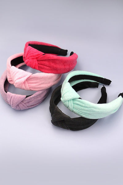 SPA SPONGE TERRY TOWEL KNOT HEADBAND | 40HB131