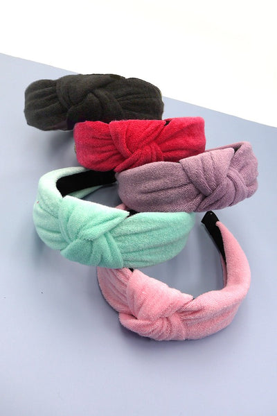 SPA SPONGE TERRY TOWEL KNOT HEADBAND | 40HB131