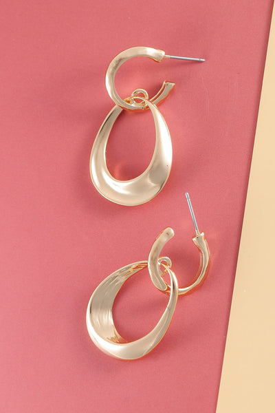 CLASSIC DOUBLE LOOP TEARDROP EARRINGS | 80E880