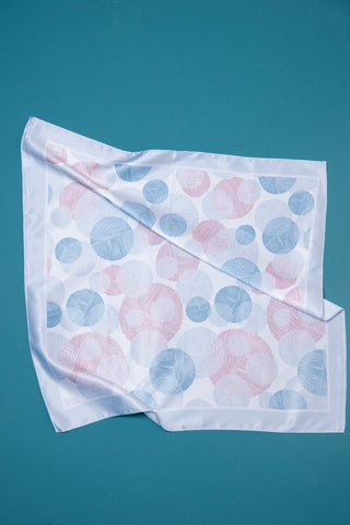 PUFFY BUBBLE PRINT SILKY FEELING BANDANA SCARF | 40SC608