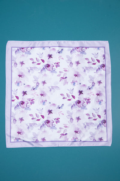 FLORAL SILKY FEELING BANDANA SCARVES | 40SC609