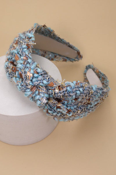 TWEED WIDE KNOTTED HEADBAND | 40HB130