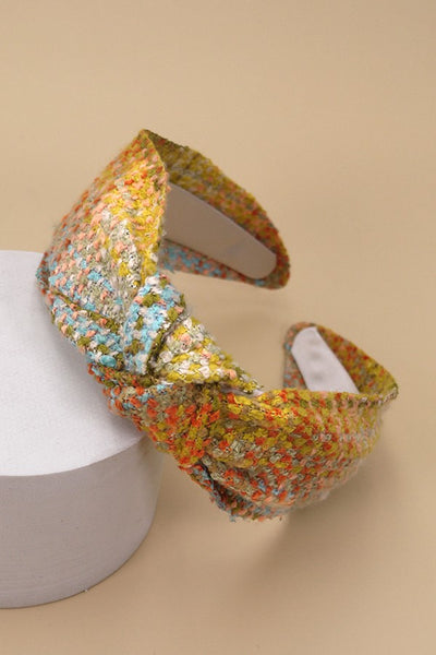 TWEED WIDE KNOTTED HEADBAND | 40HB130