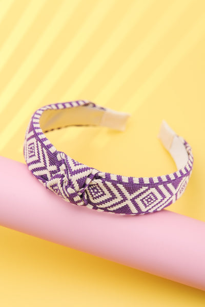 WESTERN AZTEC WIDE KNOTTED HEADBAND | 40HB128