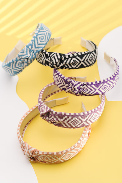 WESTERN AZTEC WIDE KNOTTED HEADBAND | 40HB128