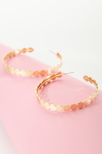 LARGE HEART HOOP EARRINGS | 80E994